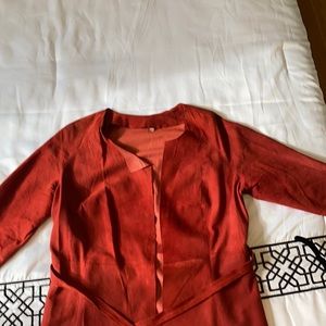 Red suede light jacket